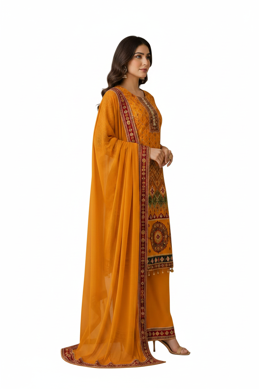 Digital Print 3  Piece Suit Set