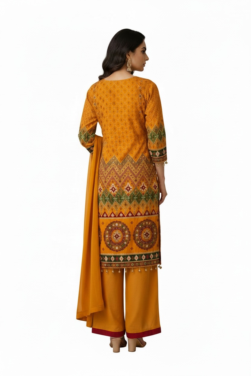 Digital Print 3  Piece Suit Set