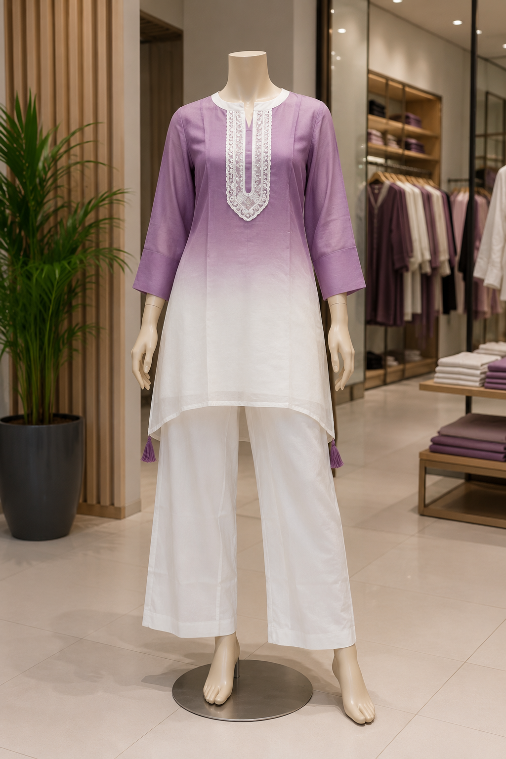 Crunch Fabric Embroidered Co-ord Set