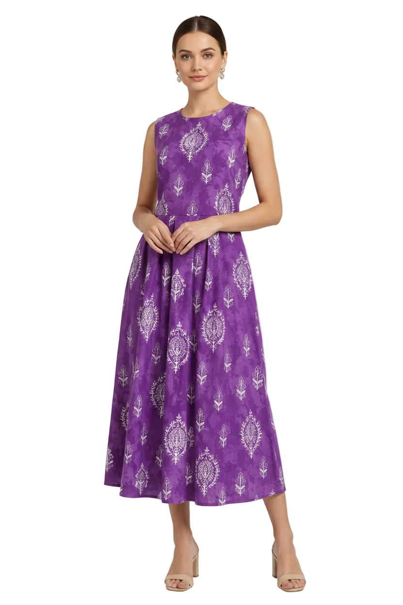 Cotton Printed Round Kurti