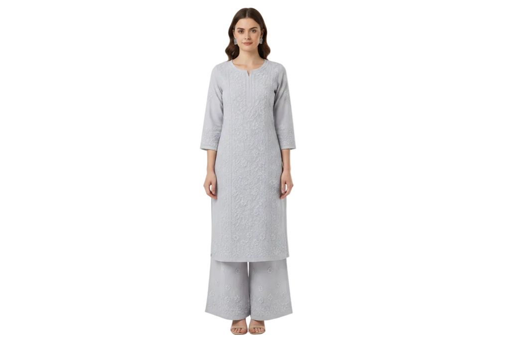 Elegant Lucknowi Hand Embroideried Suit set