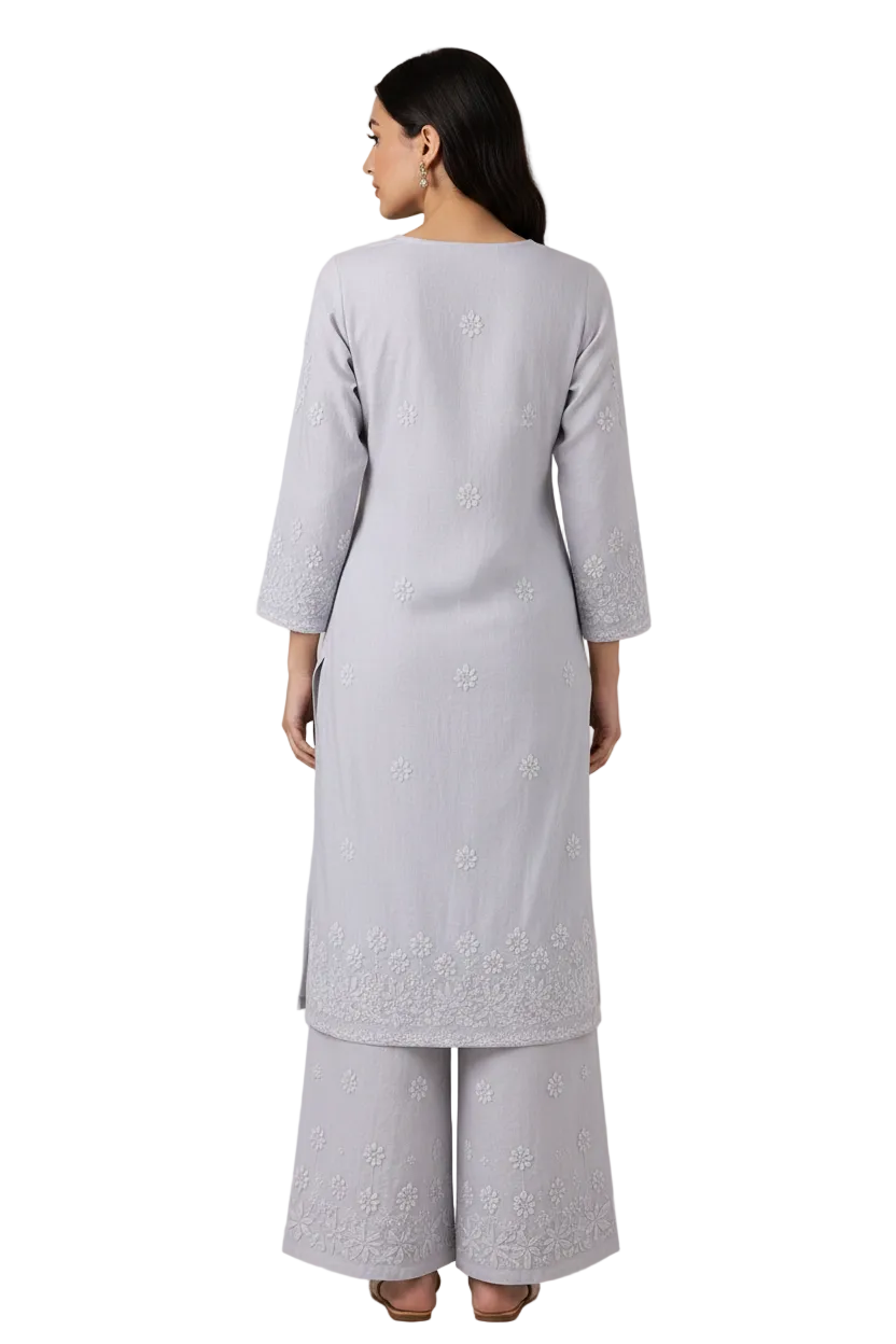 Elegant Lucknowi Hand Embroideried Suit set