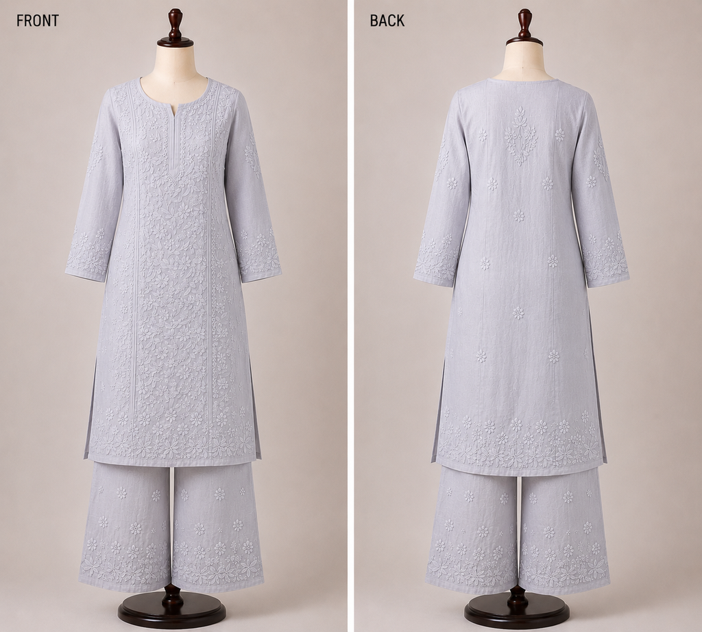 Elegant Lucknowi Hand Embroideried Suit set