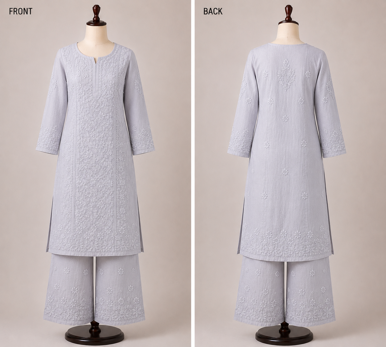 Elegant Lucknowi Hand Embroideried Suit set
