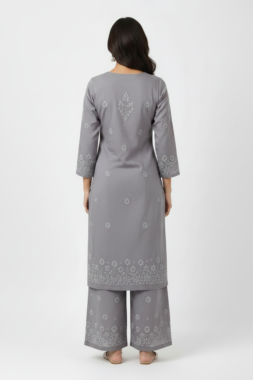 Elegant Lucknowi Hand Embroideried Suit set