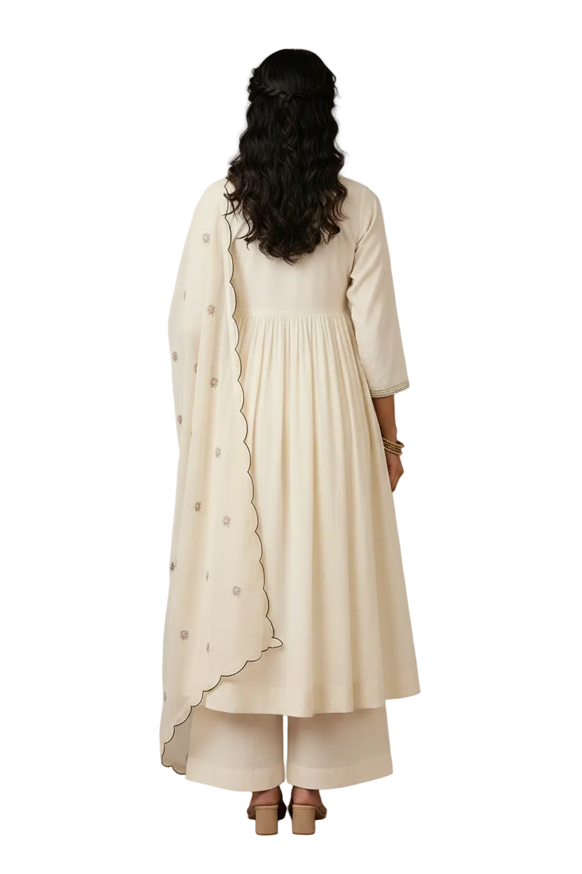 Heavy Cotton Embroidered 3  Piece Suit Set