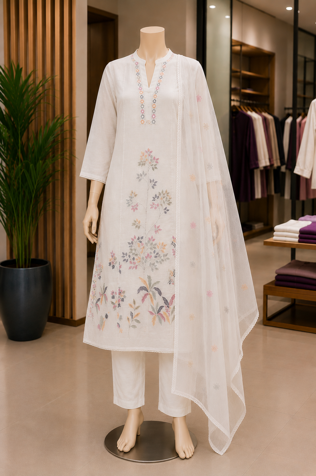 Mal Chanderi 3  Piece Suit Set
