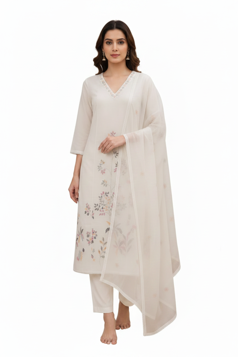 Mal Chanderi 3  Piece Suit Set