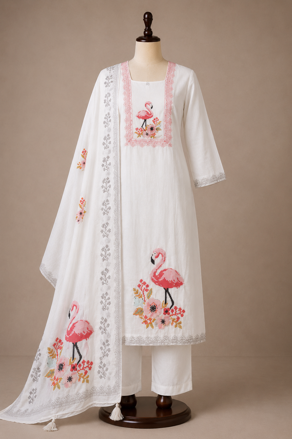Cotton Digital Print 3  Piece Suit Set