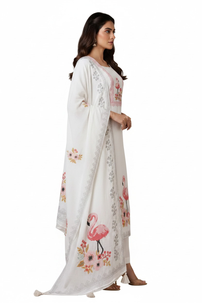 Cotton Digital Print 3  Piece Suit Set
