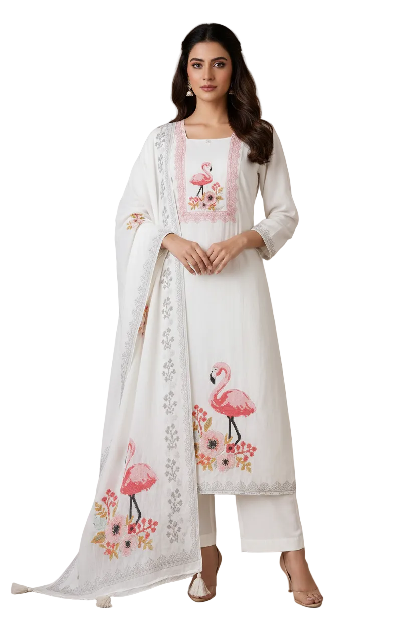 Cotton Digital Print 3  Piece Suit Set