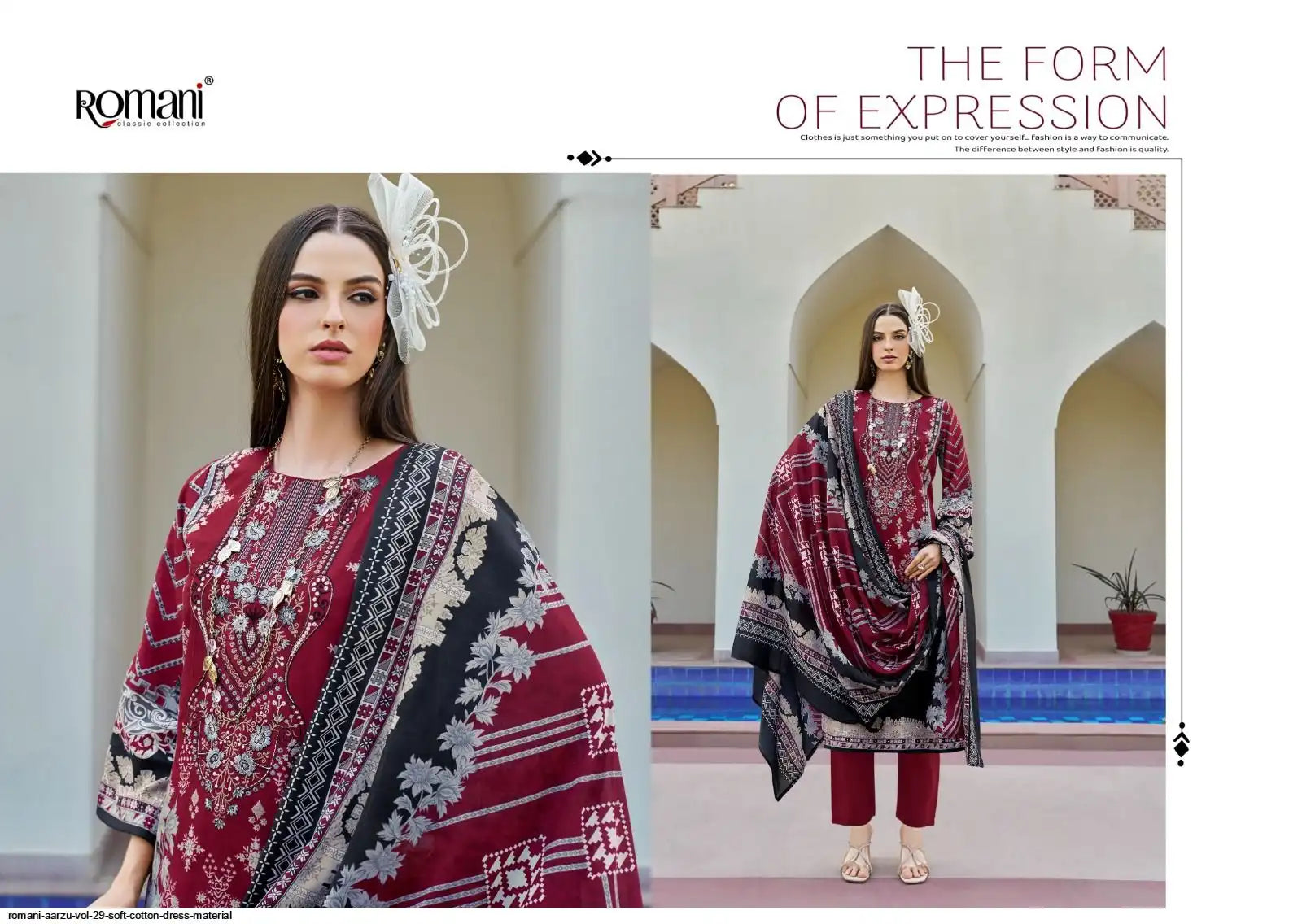 Romani Aarzu-07-Pakistani Un-Stitched Dress Material