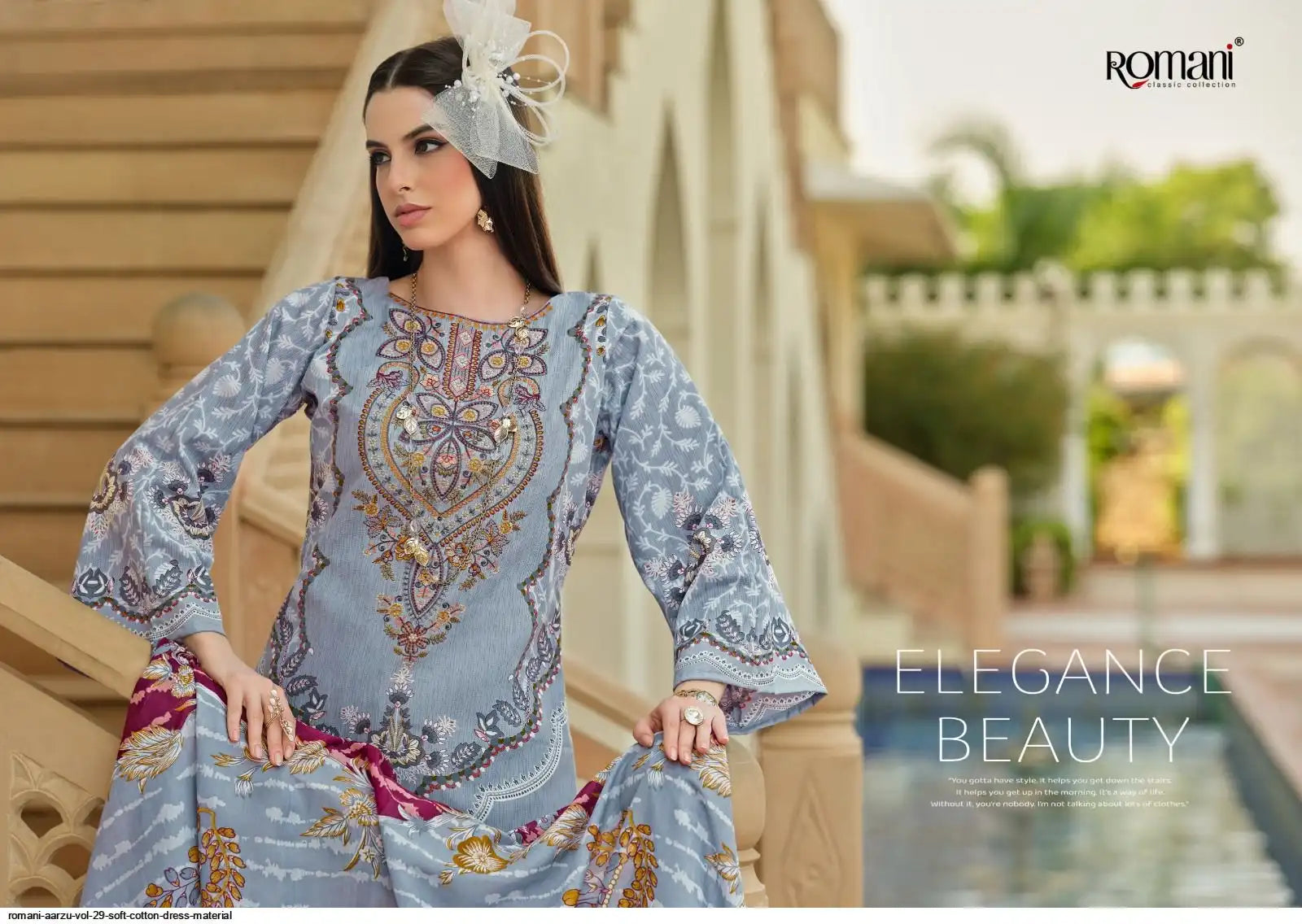 Romani Aarzu-01-Pakistani Un-Stitched Dress Material