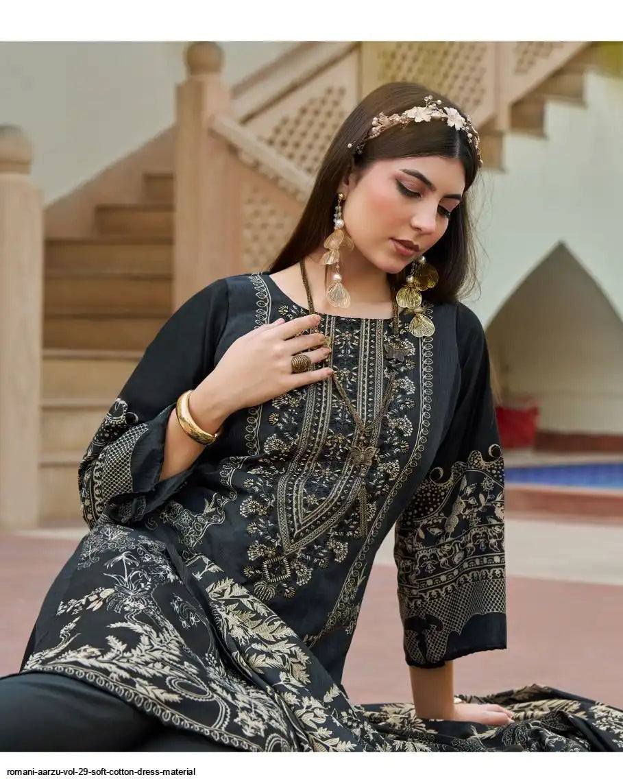 Romani Aarzu-08-Pakistani Un-Stitched Dress Material