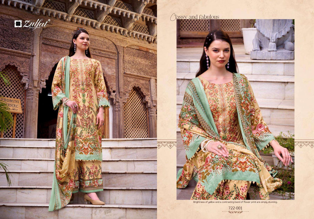 Zulfat Dilruba- 01 -Pakistani Un-Stitched Dress Material