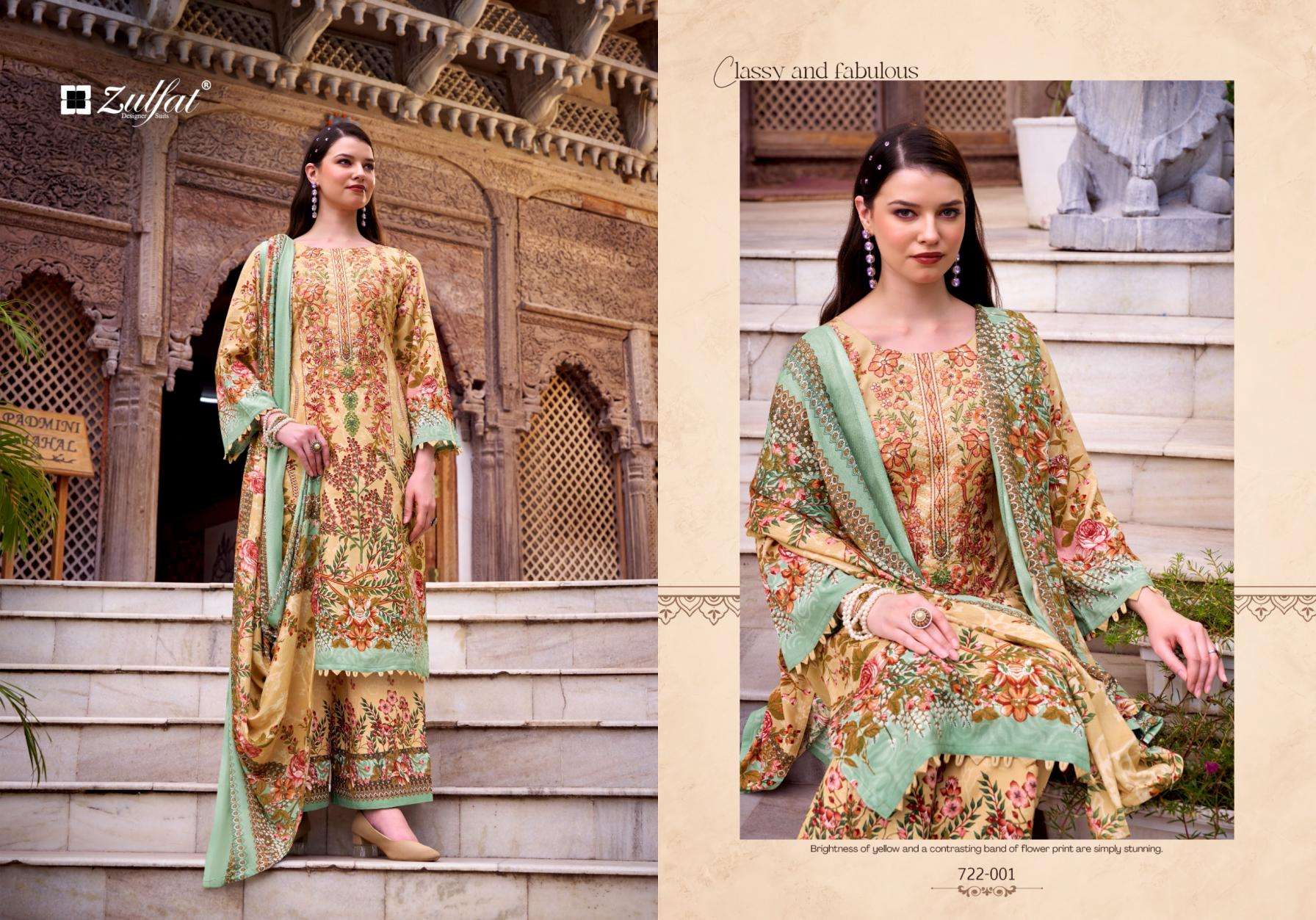Zulfat Dilruba- 01 -Pakistani Un-Stitched Dress Material