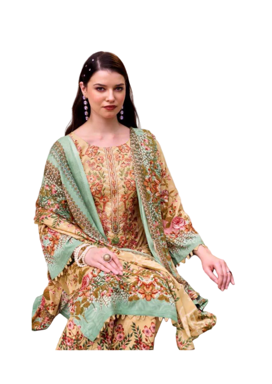 Zulfat Dilruba- 01 -Pakistani Un-Stitched Dress Material